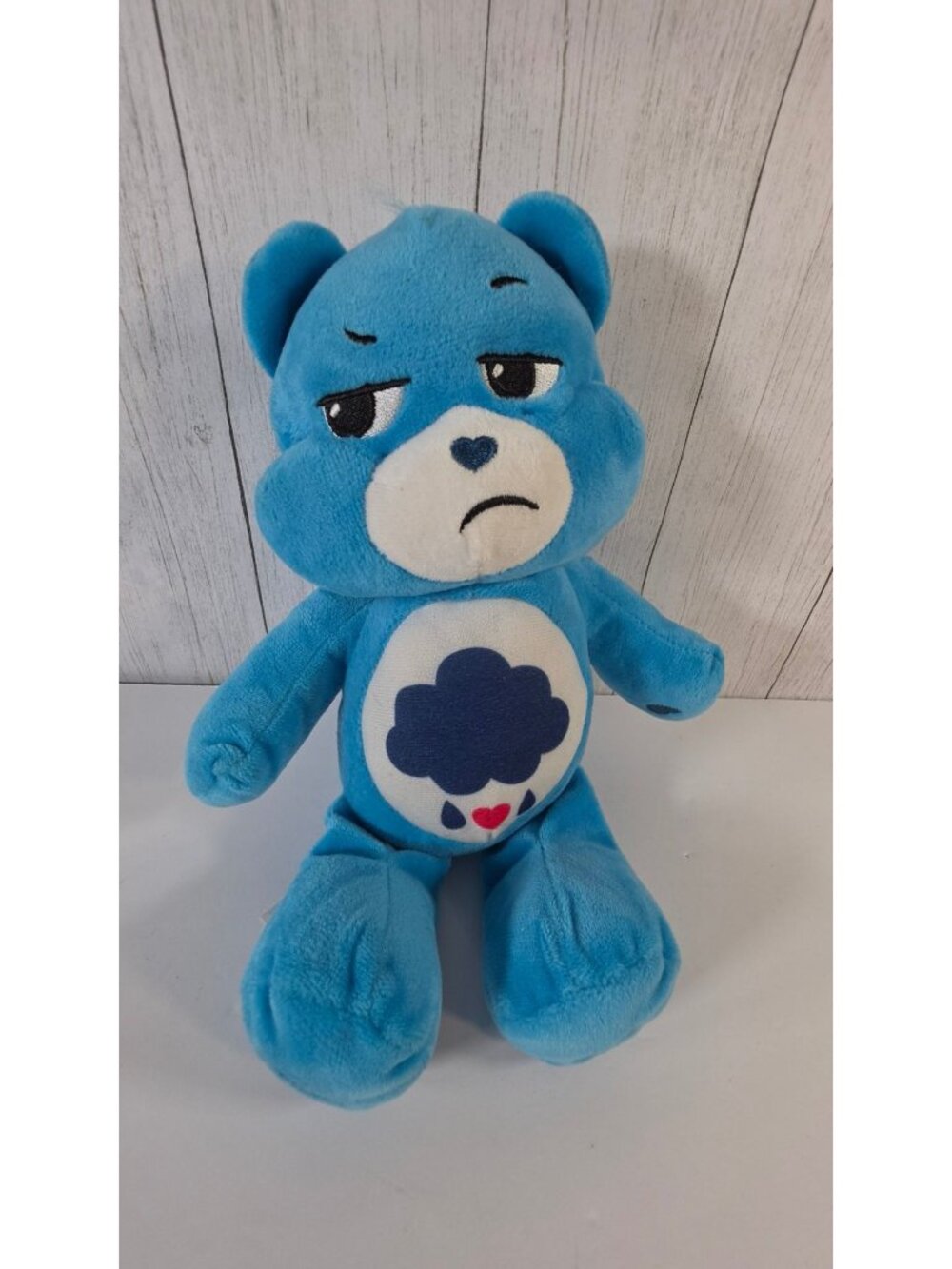 CARE BEARS GRUMPY BEAR PLUSH 11" BLUE RAIN CLOUD STUFFED ANIMAL TOY BASIC FUN VT